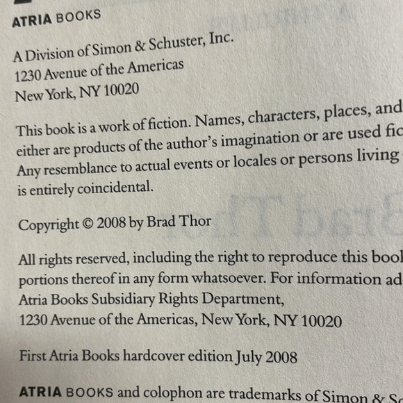 NWT 1st Edition Brad Thor The Last Patriot A Thriller NYT Bestseller - Picture 7 of 13